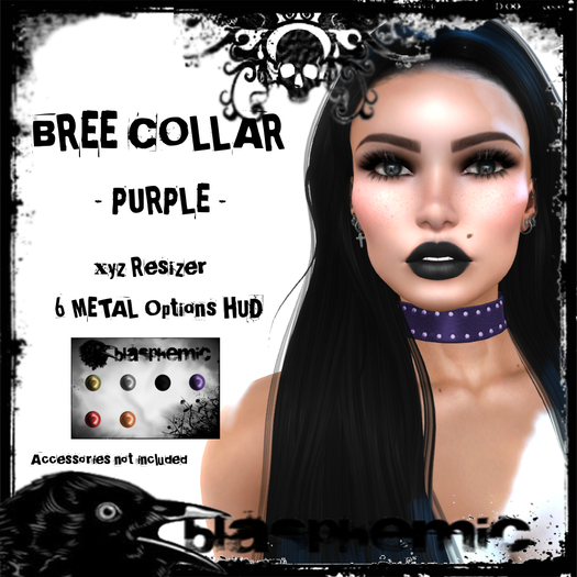 BLASPHEMIC - BREE COLLAR - PURPLE