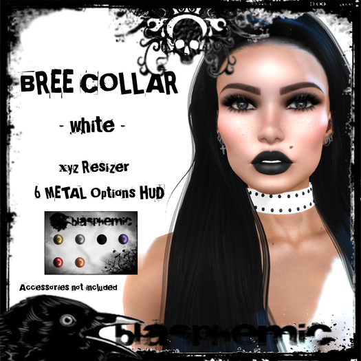 BLASPHEMIC - BREE COLLAR - WHITE