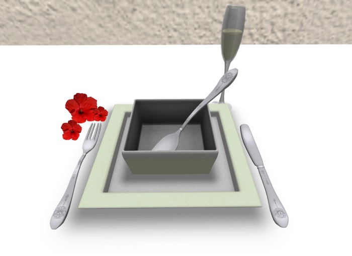 Plate & Bowl *Square* green