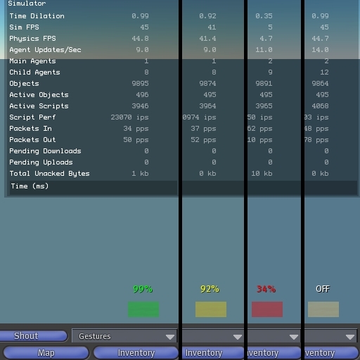 Time Dilation Meter for HUD or in-world measures lag