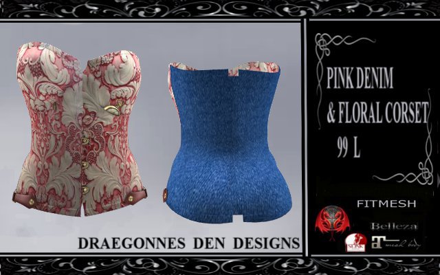 PINK FLORAL CORSETT