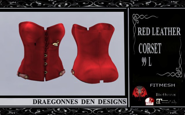 RED LEATHER CORSET