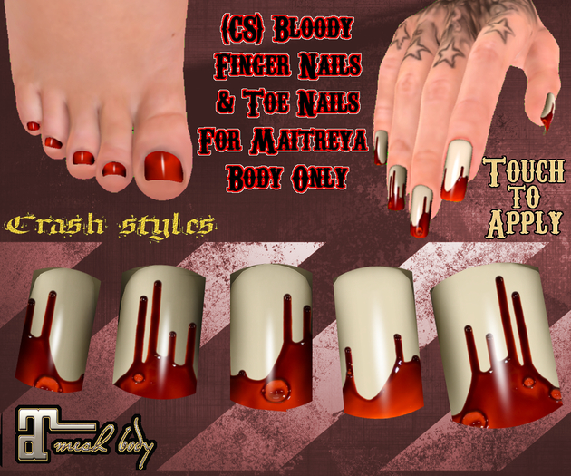 Second Life Marketplace - {CS} Bloody Nail Polish (Maitreya only)