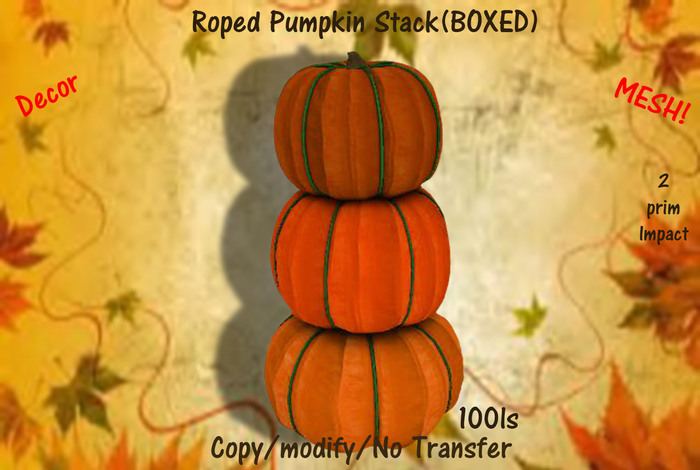 Roped Pumpkin Stack(BOXED)