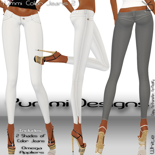 *YUM* - Yummi Color Jeans 2 Set - White