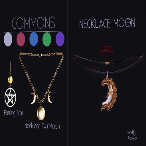 MINIMAL - TwinMoon Necklace Red