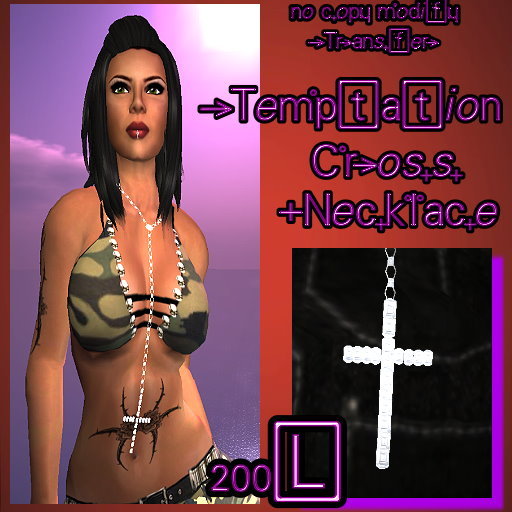 JEWELRY TEMPTATION CROSS NECKLACE