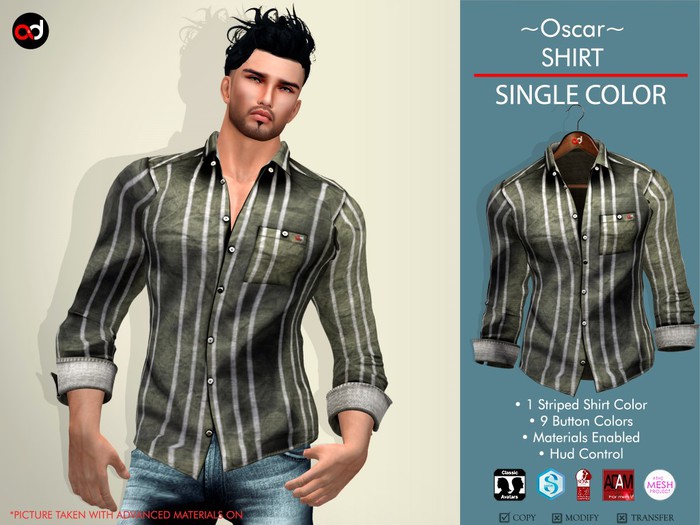 A&D Shirt -Oscar- Olive-Ivory