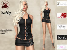 Eva's Temptation Sally Mesh Micro Mini Skirt Black