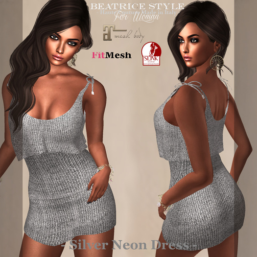 "BeatriceStyle" - Silver Neon Dress