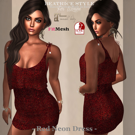 "BeatriceStyle" - Red Neon Dress