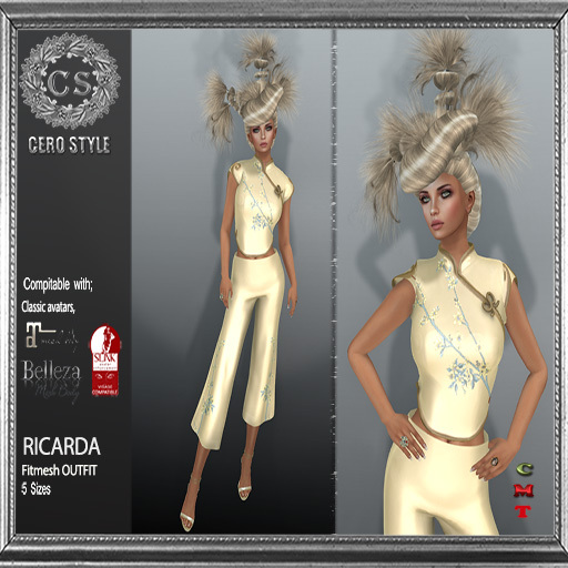 CERO STYLE Fmesh Ricarda Outfit Cream