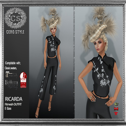 CERO STYLE Fmesh Ricarda Outfit Black