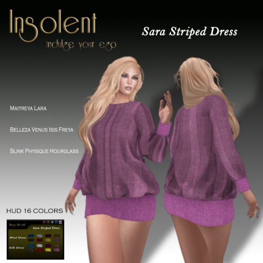 [INSOLENT]Sara Striped Dress