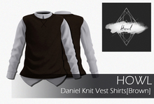 Howl -  Daniel Knit Vest Shirts [ Brown ] Wear