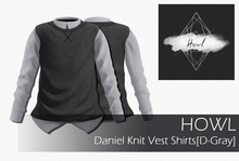 Howl -  Daniel Knit Vest Shirts [ Dark Gray ] Wear