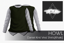 Howl -  Daniel Knit Vest Shirts [ Khaki ] Wear