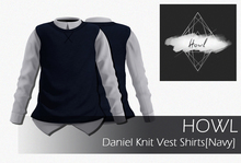 Howl - Daniel Knit Vest Shirts [ Navy ] Wear