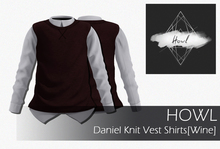 Howl -  Daniel Knit Vest Shirts [ Wine ] Wear
