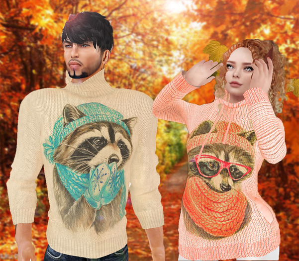 Gift for the couple * RACCOON*