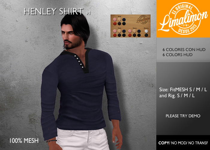 [LimaLimon] Aaron Henley Shirt v1