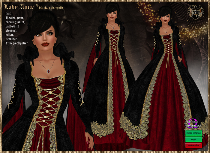 Lady Anne *black/red/gold (incl. Omega)