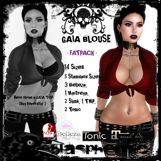 BLASPHEMIC - GAIA BLOUSE - FATPACK