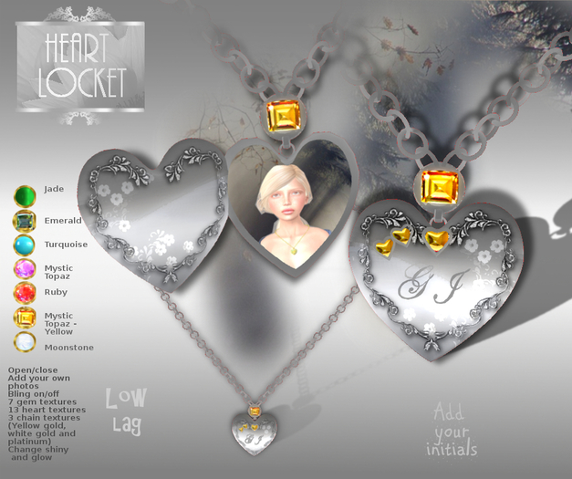 Heart Locket  - Platinum (252)