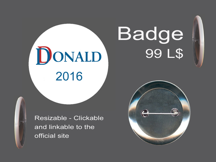 Badge -Donald 2016 - White