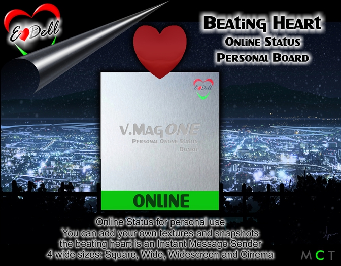 v.MagONE Online Status Personal Board - Beating Heart