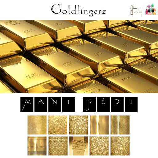 ~Mani Pedi~Goldfingerz Polish - Maitreya HUD [ADD]