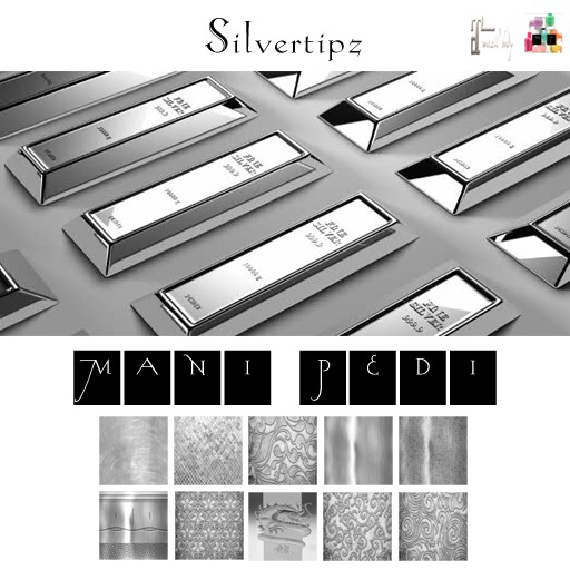 ~Mani Pedi~ Silvertipz Polish - Maitreya HUD