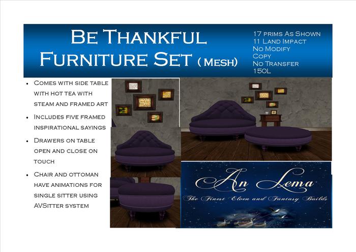 Be Thankful Furniture Set