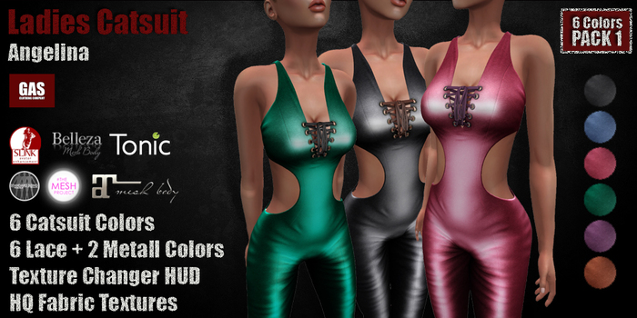 GAS [Catsuit Angelina - 6x6x2 Colors w/HUD PACK 1] Demo
