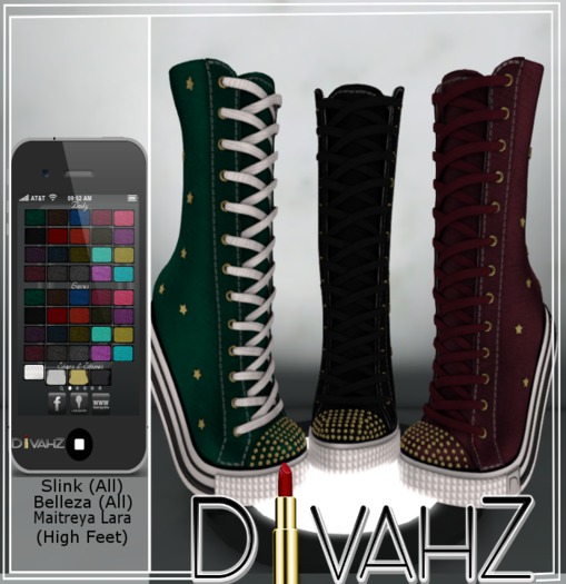 !DC! Tip-Toe Sneakers (Mesh)