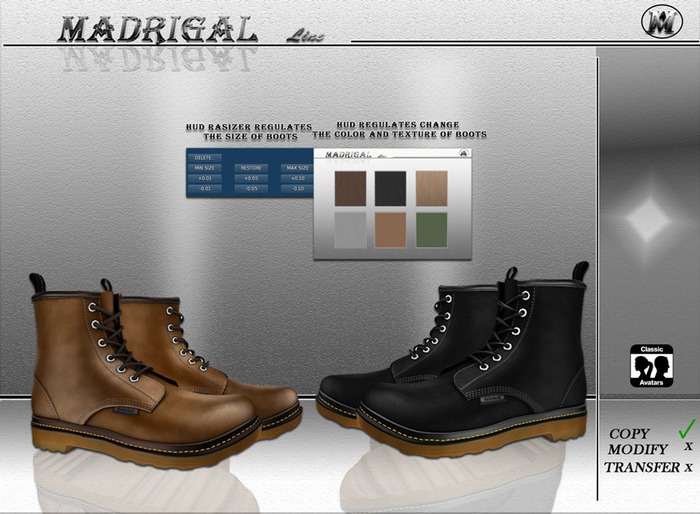 MADRIGAL.:Mesh Unrigged Flat Boots .:MARTIN.: