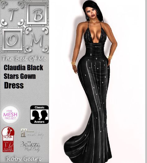 Claudia Black Stars Gown Dress