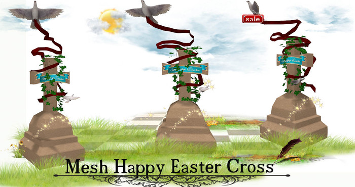 Mesh Happy Easter Cross(copy&modify) v. 2