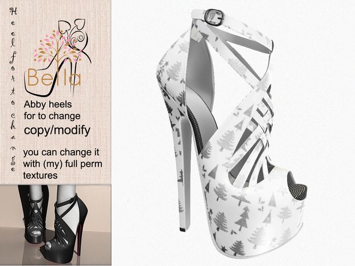 BELLA Abby heels - you can change it with (my) full perm textures - COPY / MODIFY