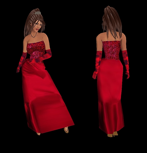 ARCHANGEL'S: Red Sequined Gown