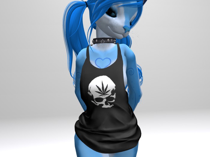 Weed skull baggy tank