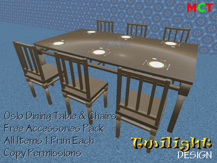 TDF020 TD Oslo Dining Room Table Set