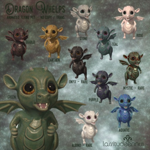 lassitude & ennui Dragon whelp - green - wear me / rez me