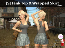 [S] Tank Top & Wrapped Skirt Gray