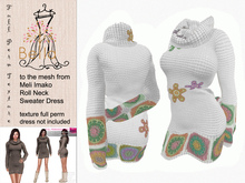 BELLA texture full perm - MI86817 - Roll Neck Sweater Dress 5