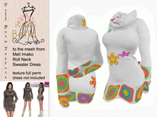 BELLA texture full perm - MI86817 - Roll Neck Sweater Dress 3