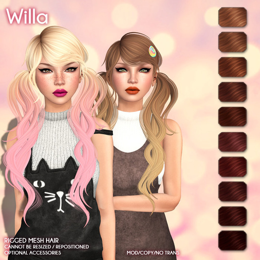 /Wasabi Pills/ Willa Mesh Hair - Reds