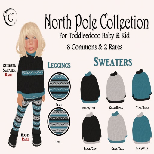 CC North Pole Collection (Baby) - Black/Gray Sweater