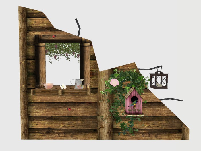 Broken Wall With Bird 