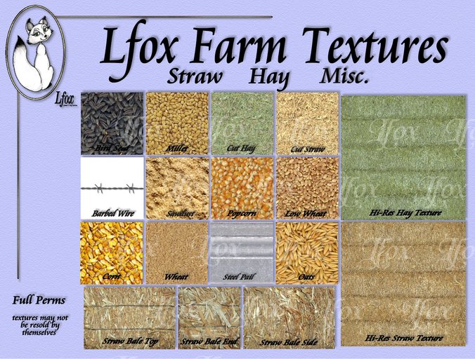 lfox Farm Textures - Straw Hay Misc. (boxed)
